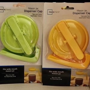 NEW  2 Fits Wide  Mason Jar  Dispenser Caps